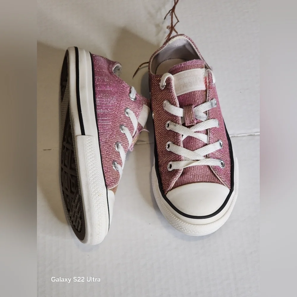 Converse Pink Glitter Sneakers